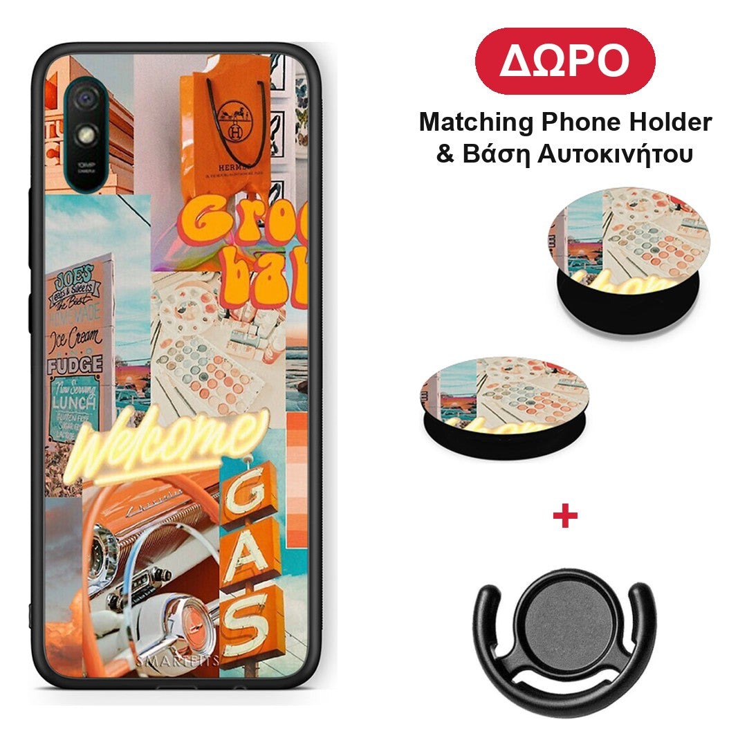 Groovy Babe - Xiaomi Redmi 9A / 9AT θήκη + Δώρο Phone Holder & Βάση Αυτοκινήτου