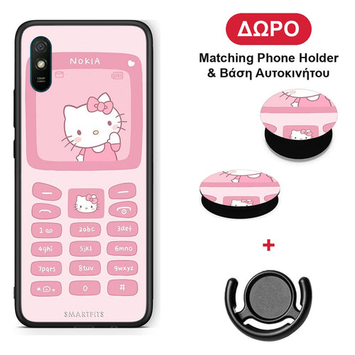 Hello Kitten - Xiaomi Redmi 9A / 9AT θήκη + Δώρο Phone Holder & Βάση Αυτοκινήτου