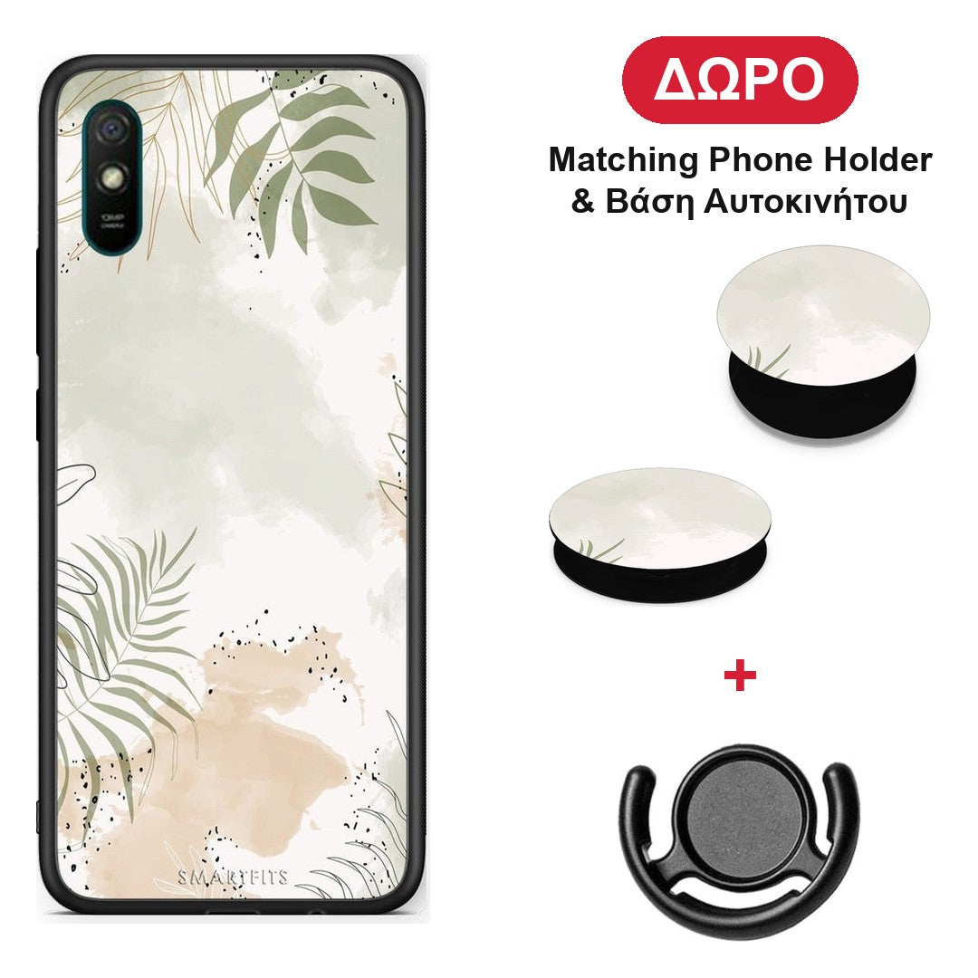 Nude Plants - Xiaomi Redmi 9A / 9AT θήκη + Δώρο Phone Holder & Βάση Αυτοκινήτου