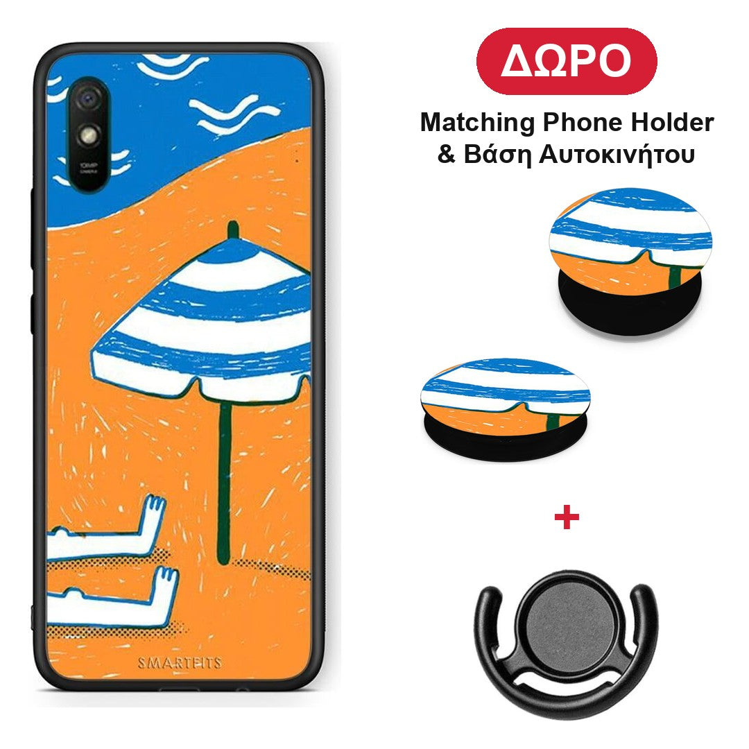 Summering - Xiaomi Redmi 9A / 9AT θήκη + Δώρο Phone Holder & Βάση Αυτοκινήτου