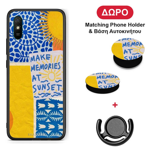 Sunset Memories - Xiaomi Redmi 9A / 9AT θήκη + Δώρο Phone Holder & Βάση Αυτοκινήτου