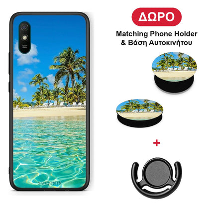 Tropical Vibes - Xiaomi Redmi 9A / 9AT θήκη + Δώρο Phone Holder & Βάση Αυτοκινήτου