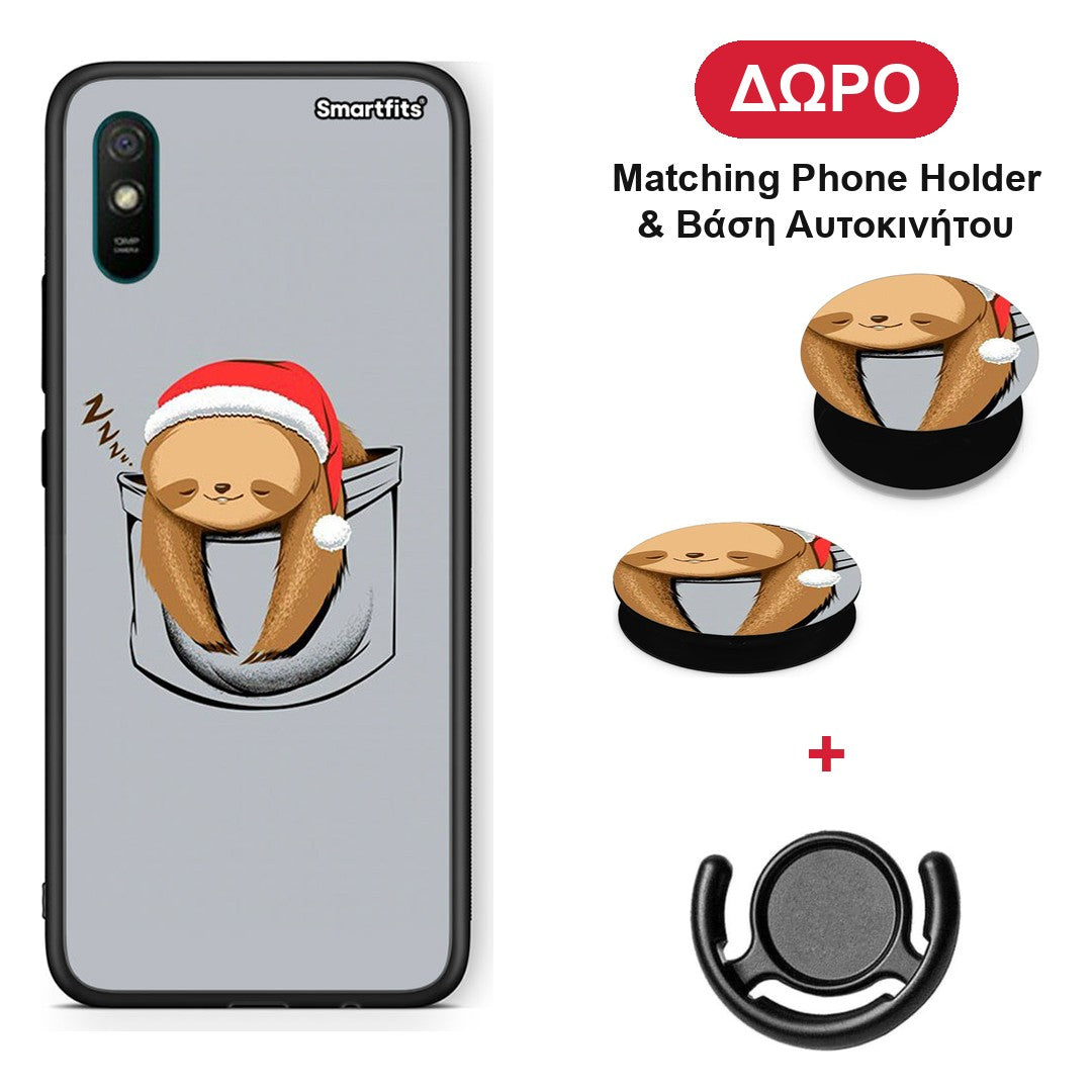 Xmas Zzzz - Xiaomi Redmi 9A / 9AT θήκη + Δώρο Phone Holder & Βάση Αυτοκινήτου