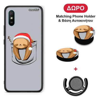 Xmas Zzzz - Xiaomi Redmi 9A / 9AT θήκη + Δώρο Phone Holder & Βάση Αυτοκινήτου