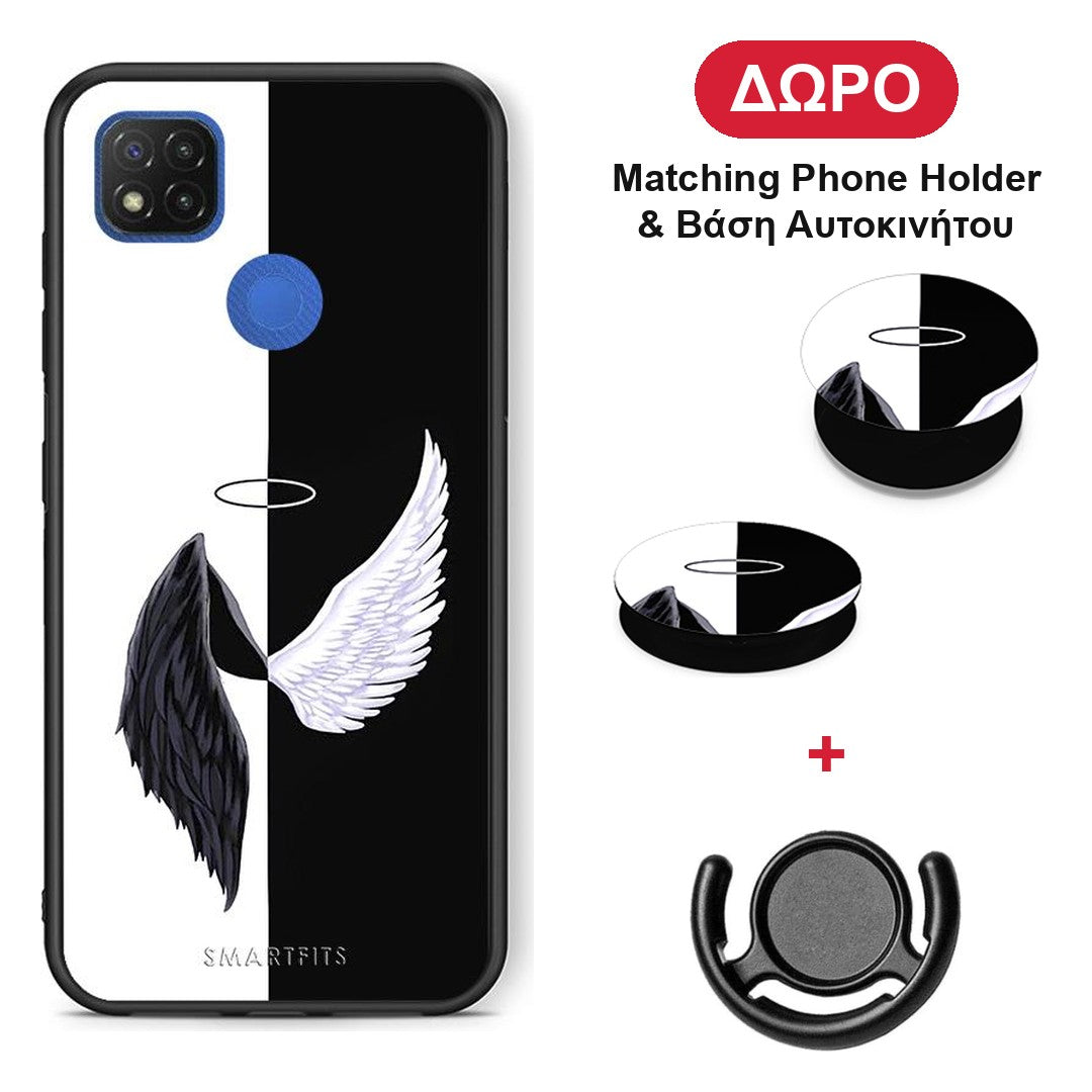 Angels Demons - Xiaomi Redmi 9C θήκη + Δώρο Phone Holder & Βάση Αυτοκινήτου