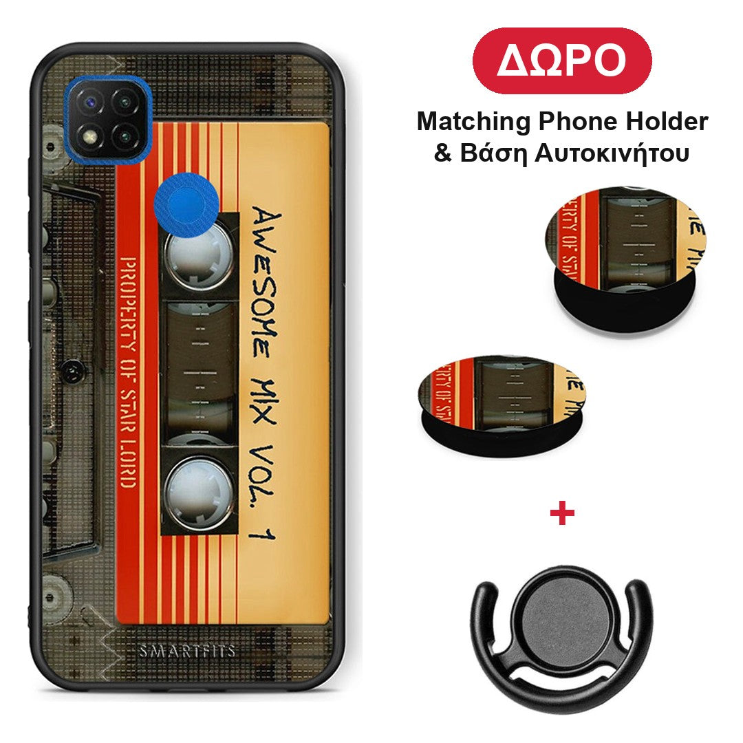 Awesome Mix - Xiaomi Redmi 9C θήκη + Δώρο Phone Holder & Βάση Αυτοκινήτου