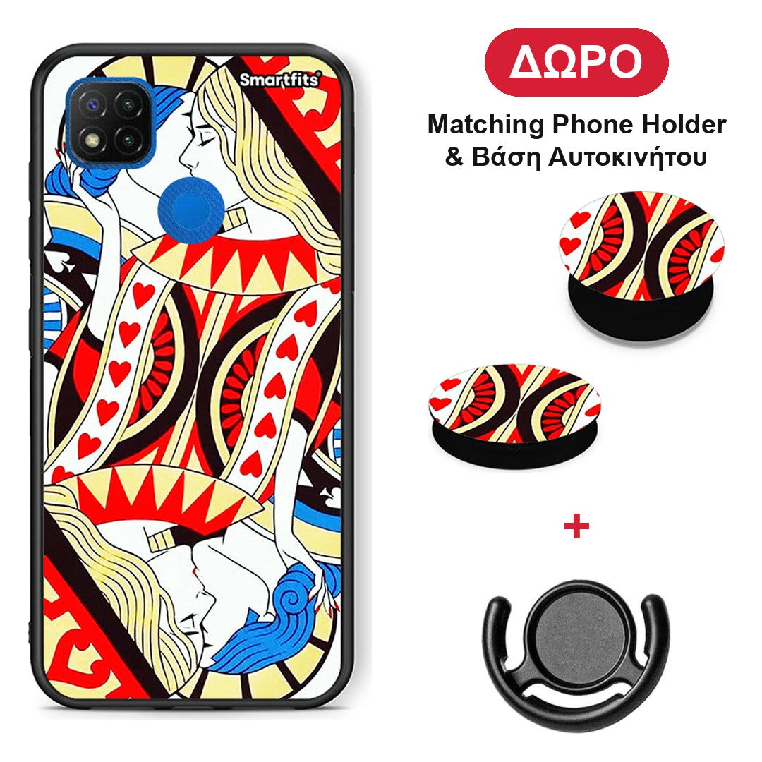 Card Love - Xiaomi Redmi 9C θήκη + Δώρο Phone Holder & Βάση Αυτοκινήτου