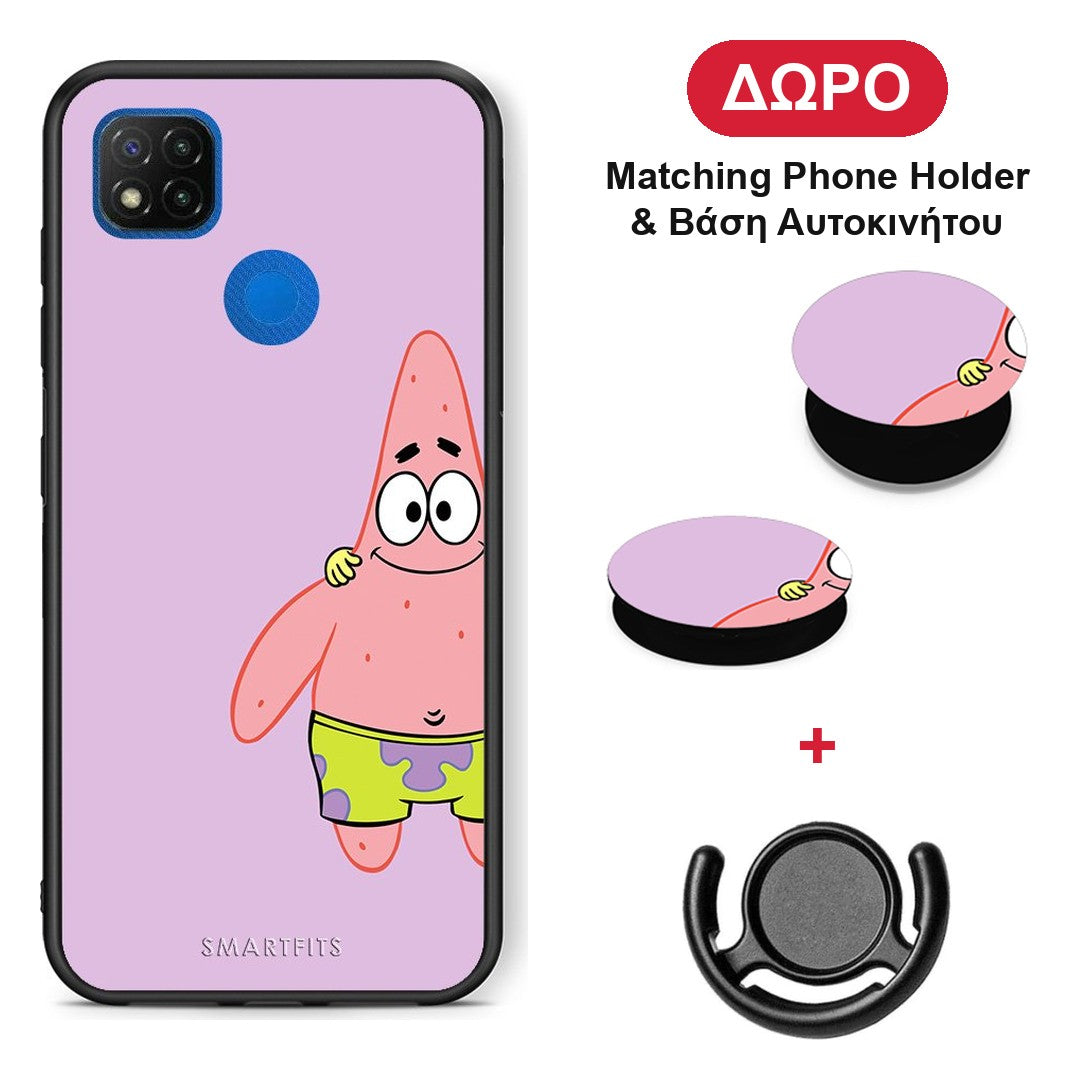 Friends Patrick - Xiaomi Redmi 9C θήκη + Δώρο Phone Holder & Βάση Αυτοκινήτου