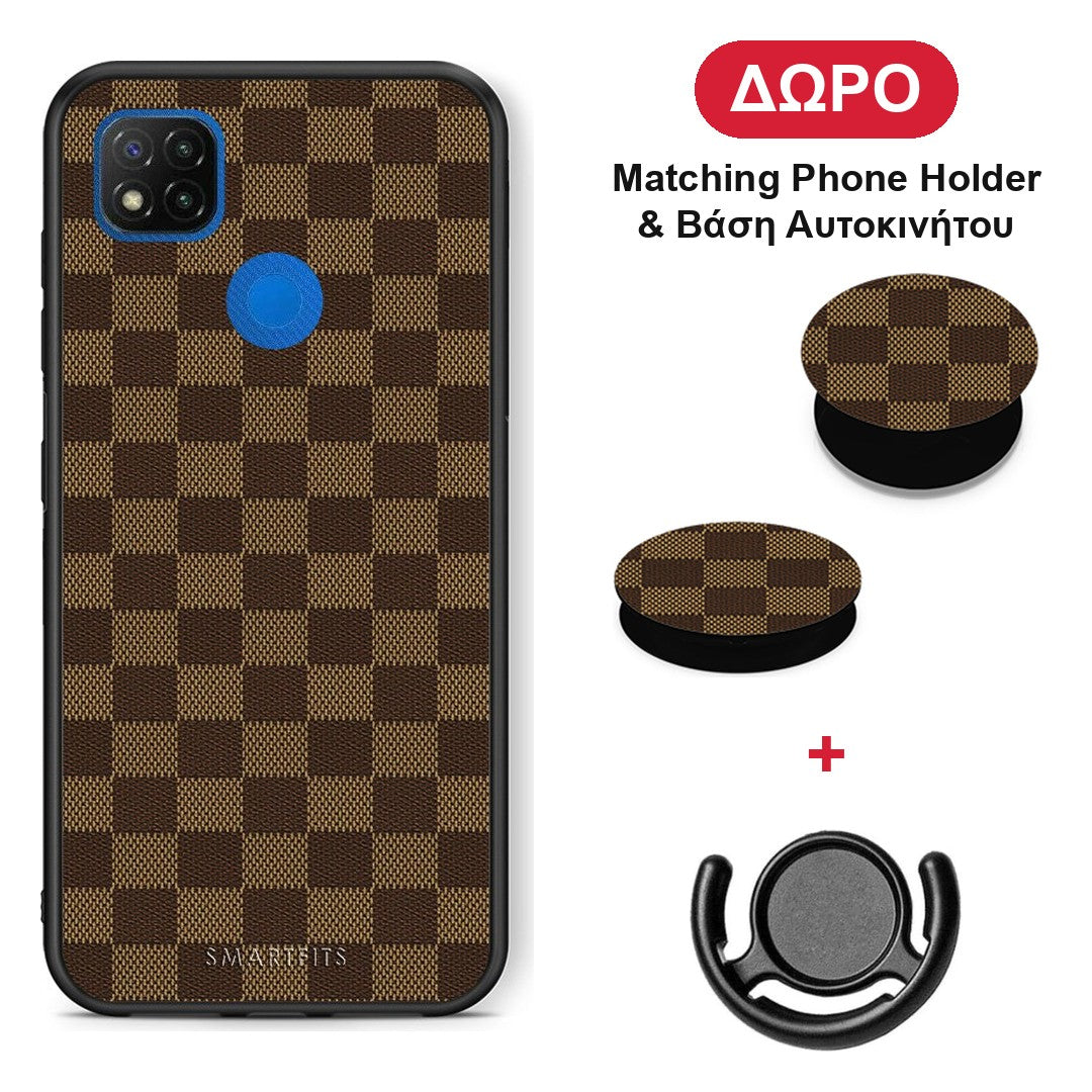 Designer Glamour - Xiaomi Redmi 9C θήκη + Δώρο Phone Holder & Βάση Αυτοκινήτου