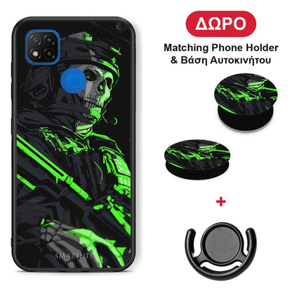 Green Soldier - Xiaomi Redmi 9C θήκη + Δώρο Phone Holder & Βάση Αυτοκινήτου