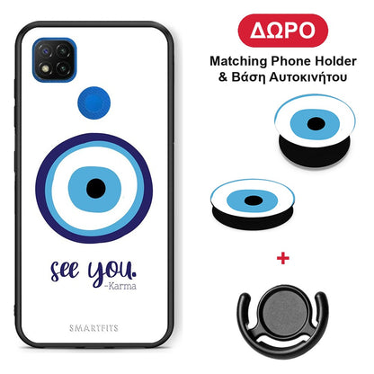 Karma Says - Xiaomi Redmi 9C θήκη + Δώρο Phone Holder & Βάση Αυτοκινήτου