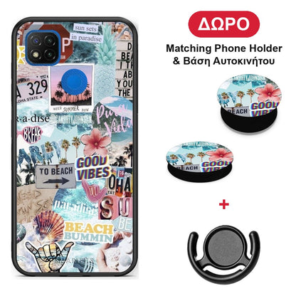 Summer Vibes - Xiaomi Redmi 9C θήκη + Δώρο Phone Holder & Βάση Αυτοκινήτου