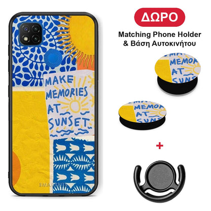 Sunset Memories - Xiaomi Redmi 9C θήκη + Δώρο Phone Holder & Βάση Αυτοκινήτου