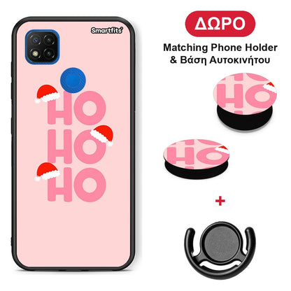 Xmas Ho Ho Ho - Xiaomi Redmi 9C θήκη + Δώρο Phone Holder & Βάση Αυτοκινήτου