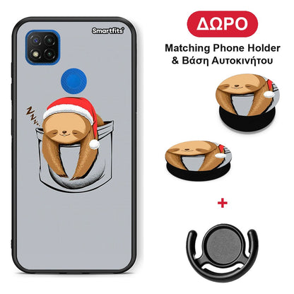 Xmas Zzzz - Xiaomi Redmi 9C θήκη + Δώρο Phone Holder & Βάση Αυτοκινήτου