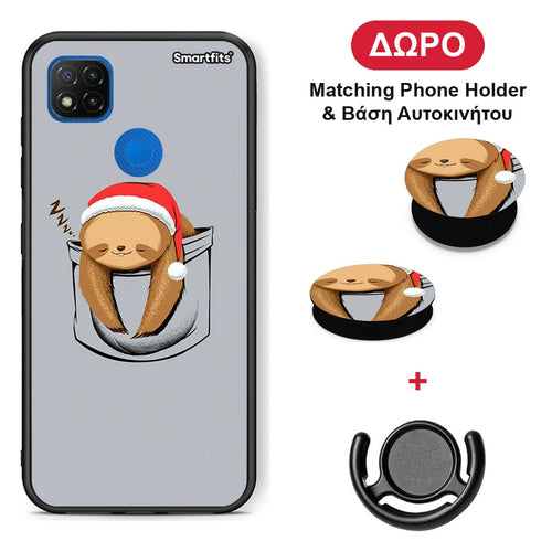 Xmas Zzzz - Xiaomi Redmi 9C θήκη + Δώρο Phone Holder & Βάση Αυτοκινήτου