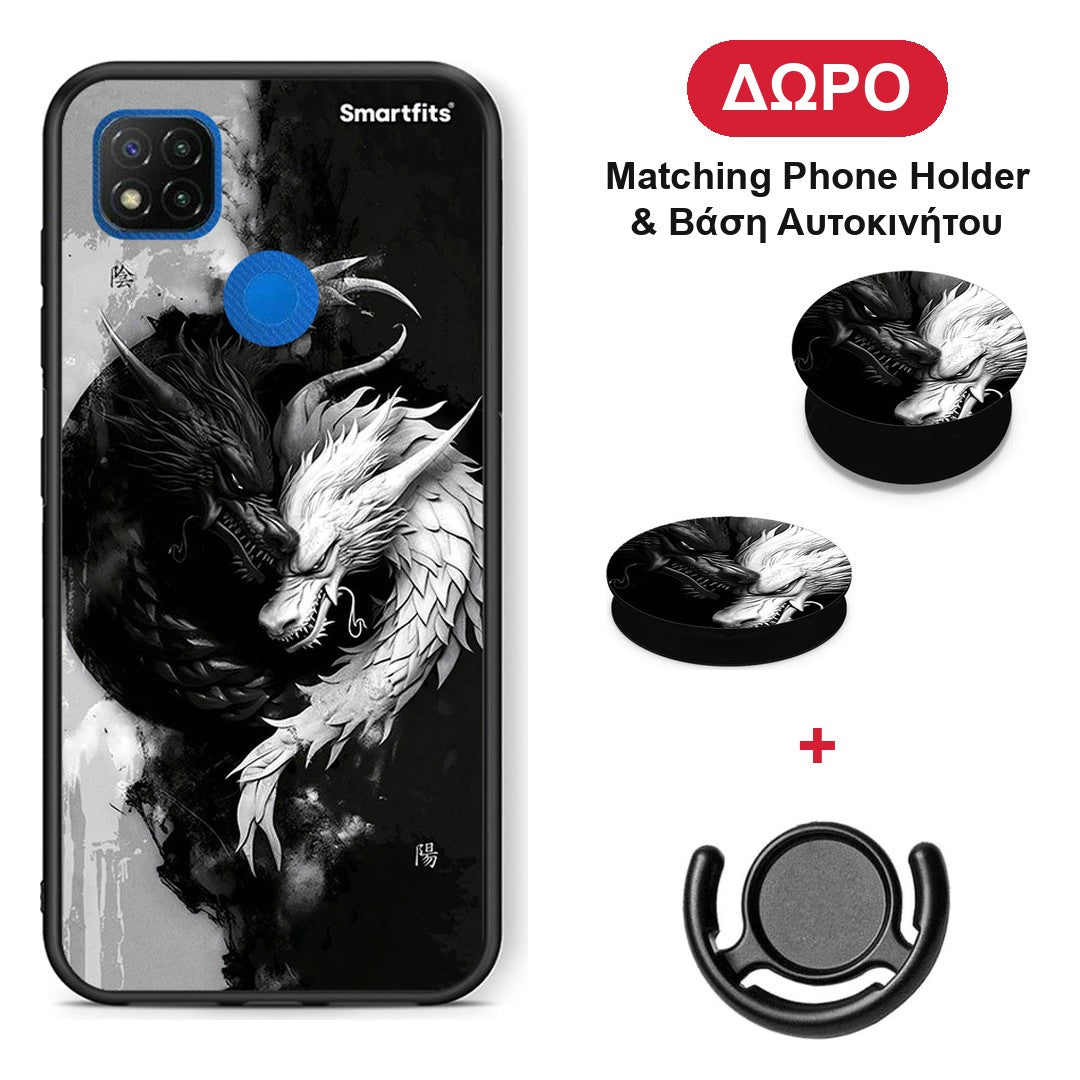 Yin Yang - Xiaomi Redmi 9C θήκη + Δώρο Phone Holder & Βάση Αυτοκινήτου