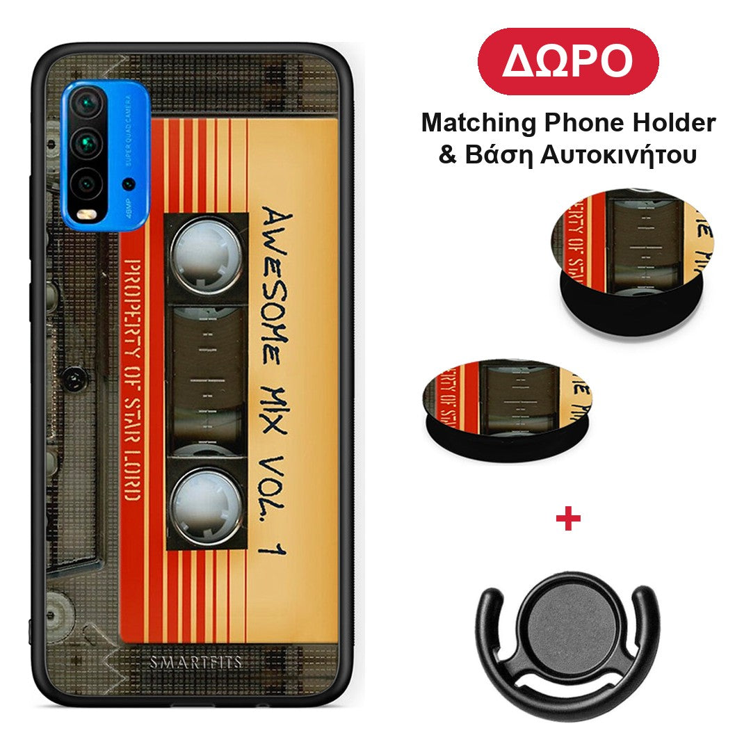 Awesome Mix - Xiaomi Redmi 9T θήκη + Δώρο Phone Holder & Βάση Αυτοκινήτου