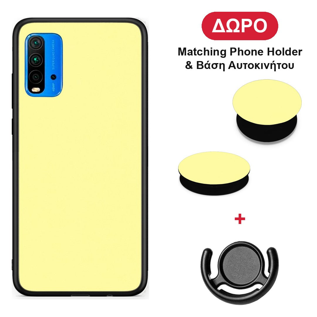 Butter Yellow - Xiaomi Redmi 9T θήκη + Δώρο Phone Holder & Βάση Αυτοκινήτου