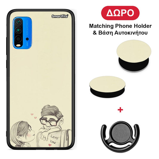 Carl And Ellie - Xiaomi Redmi 9T θήκη + Δώρο Phone Holder & Βάση Αυτοκινήτου