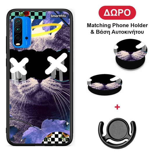 Cat Collage - Xiaomi Redmi 9T θήκη + Δώρο Phone Holder & Βάση Αυτοκινήτου