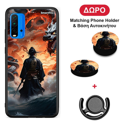 Dragons Fight - Xiaomi Redmi 9T θήκη + Δώρο Phone Holder & Βάση Αυτοκινήτου