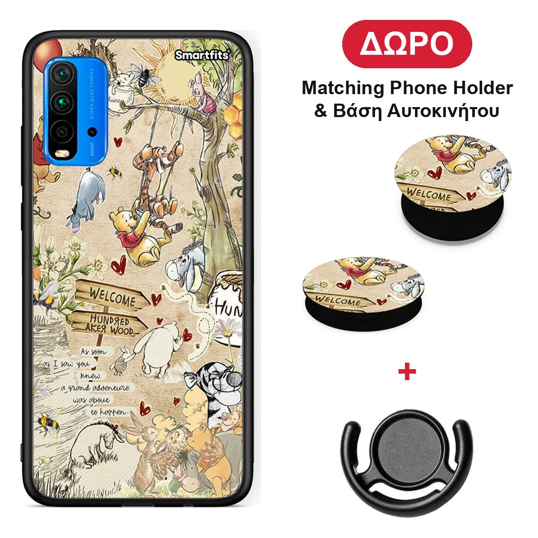 Happy Friends - Xiaomi Redmi 9T θήκη + Δώρο Phone Holder & Βάση Αυτοκινήτου