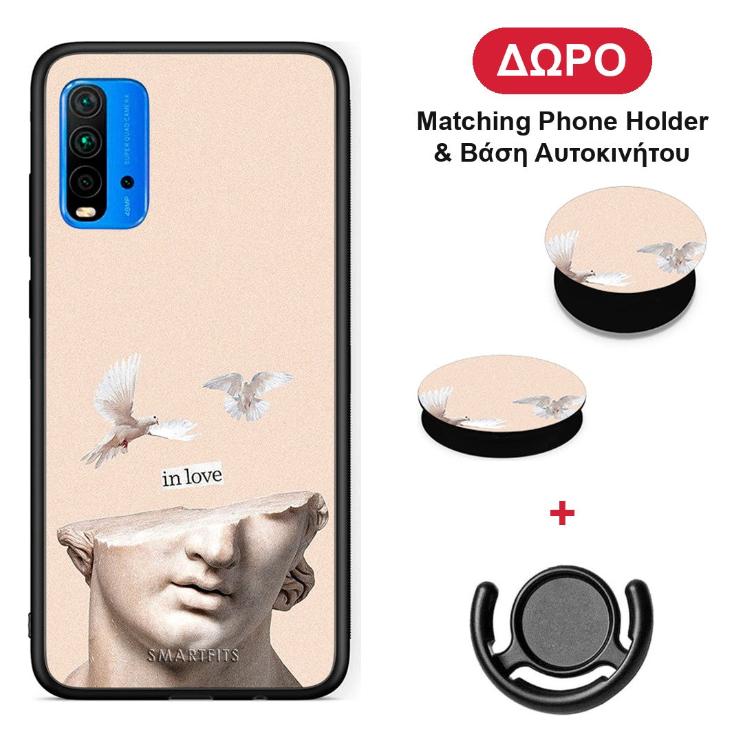 In Love - Xiaomi Redmi 9T θήκη + Δώρο Phone Holder & Βάση Αυτοκινήτου
