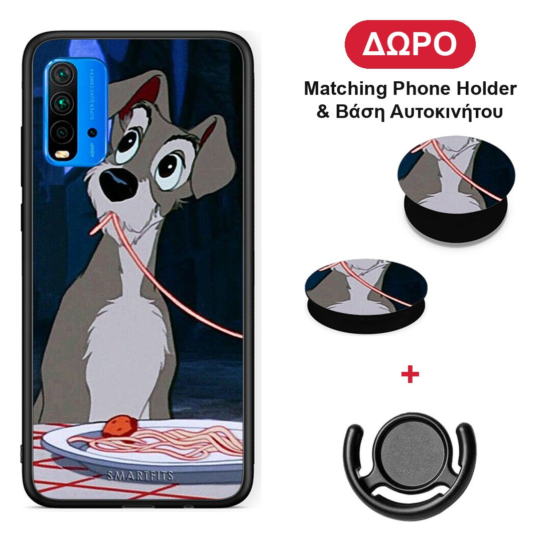 Lady And Tramp 1 - Xiaomi Redmi 9T θήκη + Δώρο Phone Holder & Βάση Αυτοκινήτου