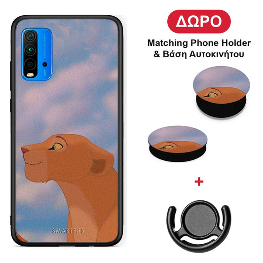 Lion Love 2 - Xiaomi Redmi 9T θήκη + Δώρο Phone Holder & Βάση Αυτοκινήτου