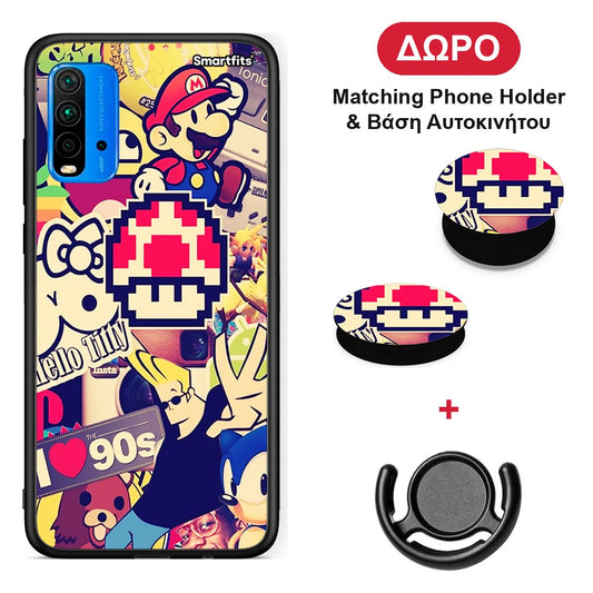 Love The 90s - Xiaomi Redmi 9T θήκη + Δώρο Phone Holder & Βάση Αυτοκινήτου