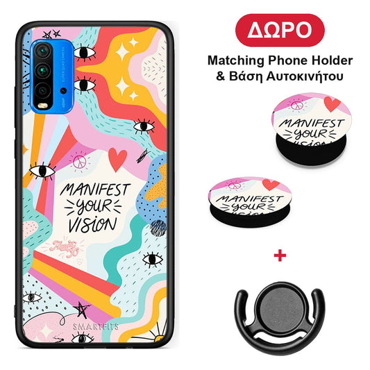 Manifest Your Vision - Xiaomi Redmi 9T θήκη + Δώρο Phone Holder & Βάση Αυτοκινήτου