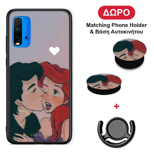 Mermaid Couple - Xiaomi Redmi 9T θήκη + Δώρο Phone Holder & Βάση Αυτοκινήτου