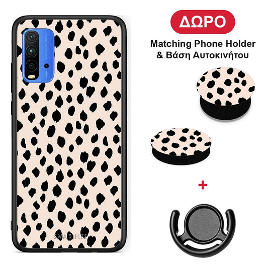 New Polka Dots - Xiaomi Redmi 9T θήκη + Δώρο Phone Holder & Βάση Αυτοκινήτου