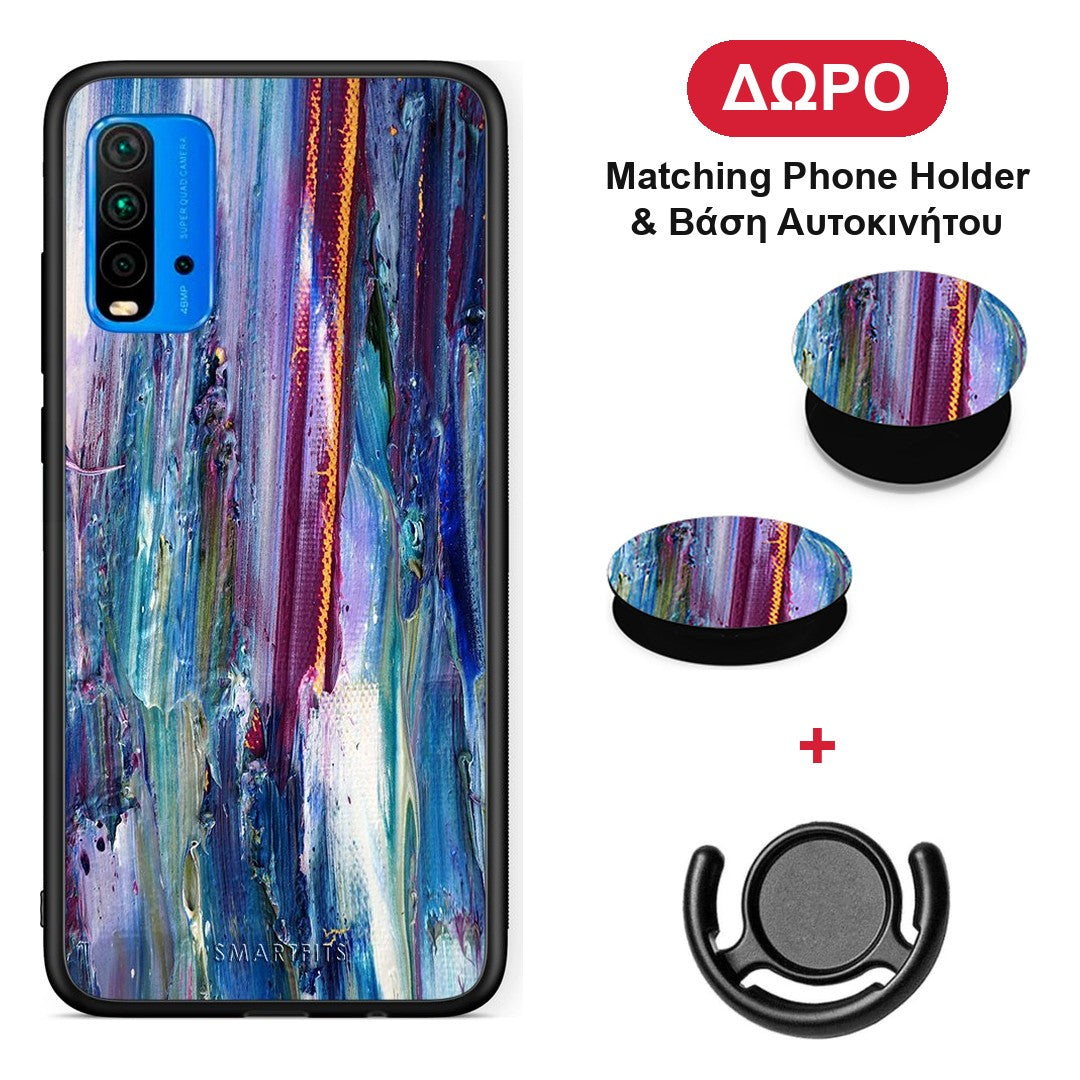 Paint Winter - Xiaomi Redmi 9T θήκη + Δώρο Phone Holder & Βάση Αυτοκινήτου