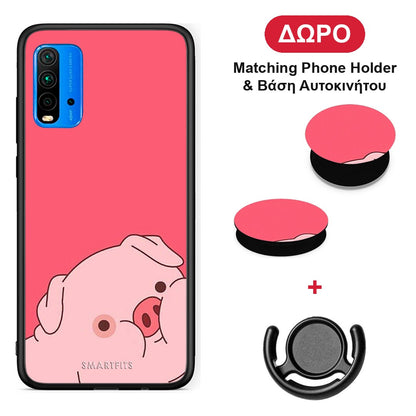 Pig Love 1 - Xiaomi Redmi 9T θήκη + Δώρο Phone Holder & Βάση Αυτοκινήτου