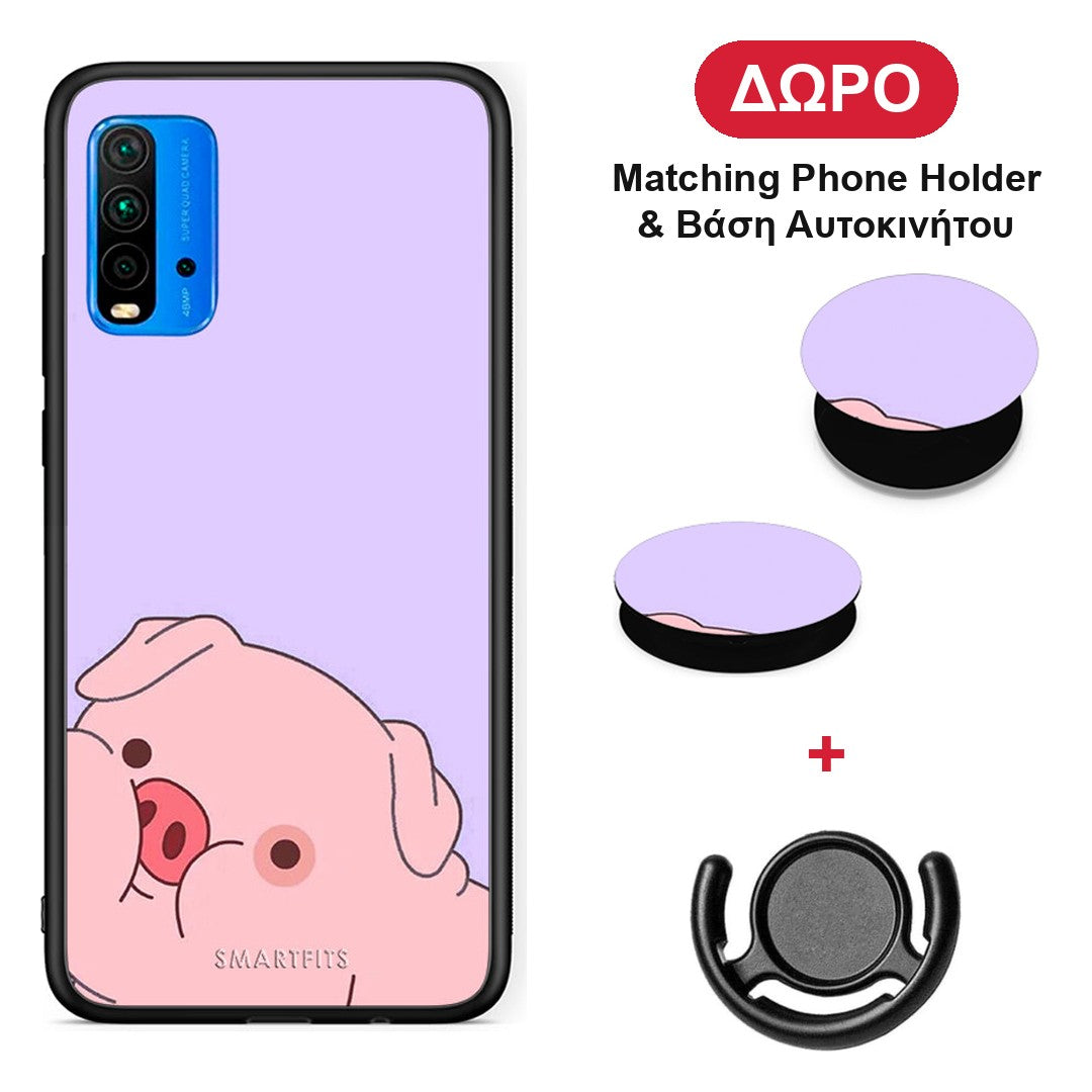 Pig Love 2 - Xiaomi Redmi 9T θήκη + Δώρο Phone Holder & Βάση Αυτοκινήτου