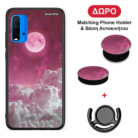 Pink Moon - Xiaomi Redmi 9T θήκη + Δώρο Phone Holder & Βάση Αυτοκινήτου