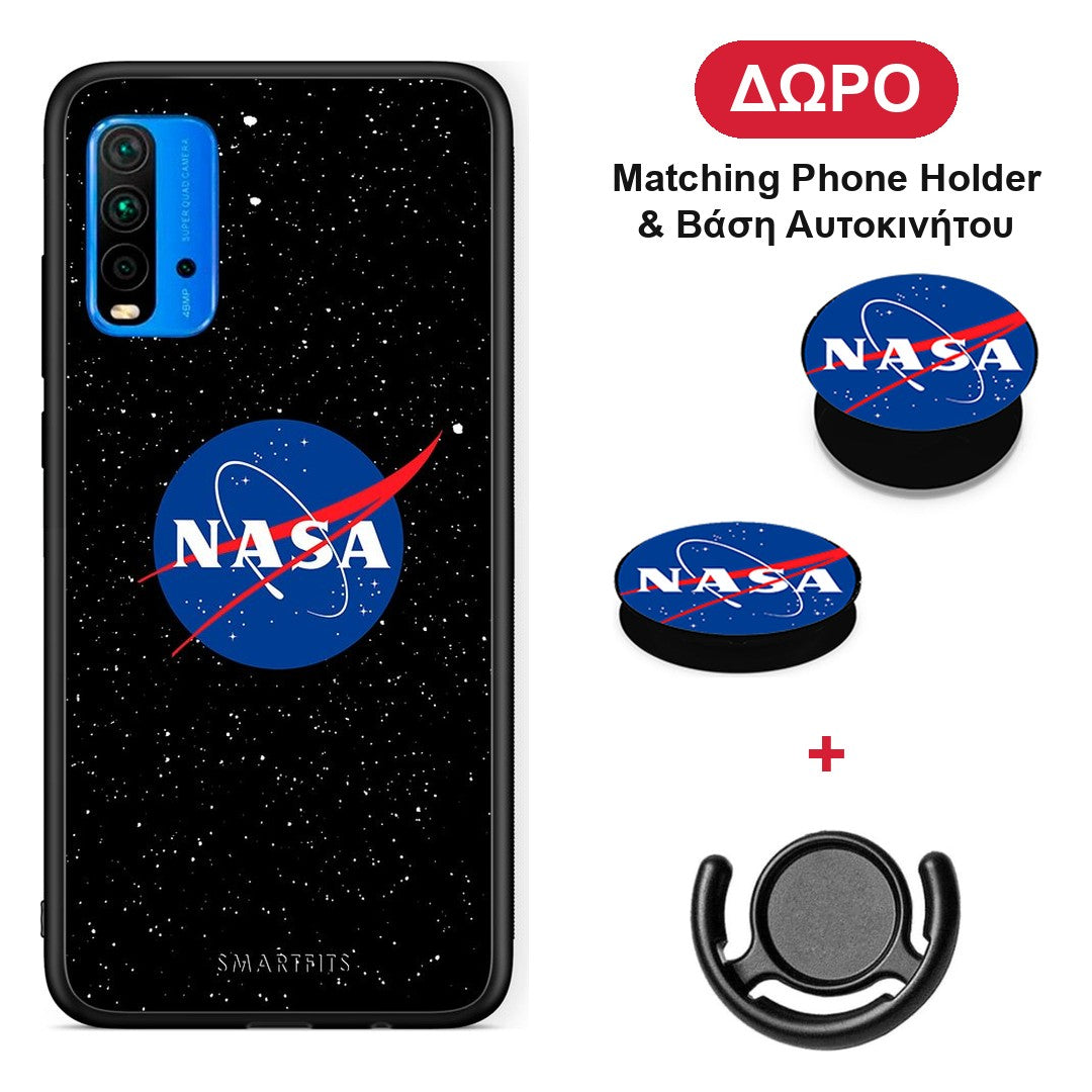 PopArt NASA - Xiaomi Redmi 9T θήκη + Δώρο Phone Holder & Βάση Αυτοκινήτου
