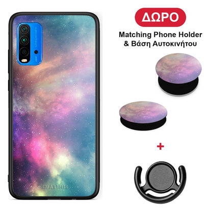 Galactic Rainbow - Xiaomi Redmi 9T θήκη + Δώρο Phone Holder & Βάση Αυτοκινήτου