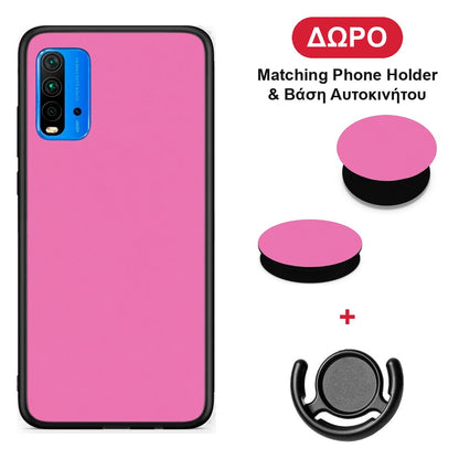 Rose Pink - Xiaomi Redmi 9T θήκη + Δώρο Phone Holder & Βάση Αυτοκινήτου