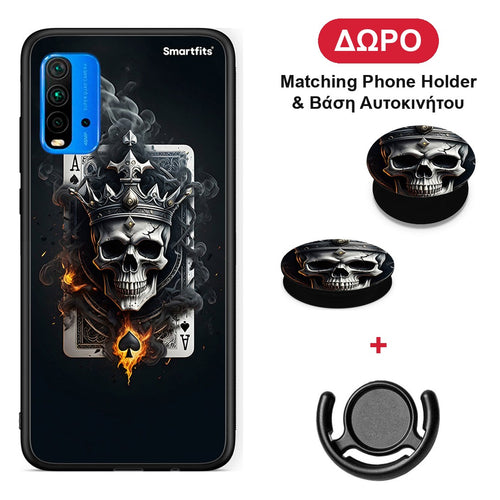 Skull King Ace - Xiaomi Redmi 9T θήκη + Δώρο Phone Holder & Βάση Αυτοκινήτου
