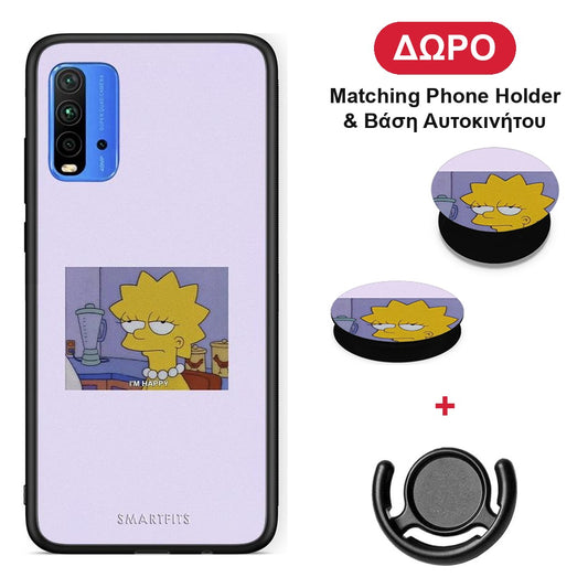 So Happy - Xiaomi Redmi 9T θήκη + Δώρο Phone Holder & Βάση Αυτοκινήτου
