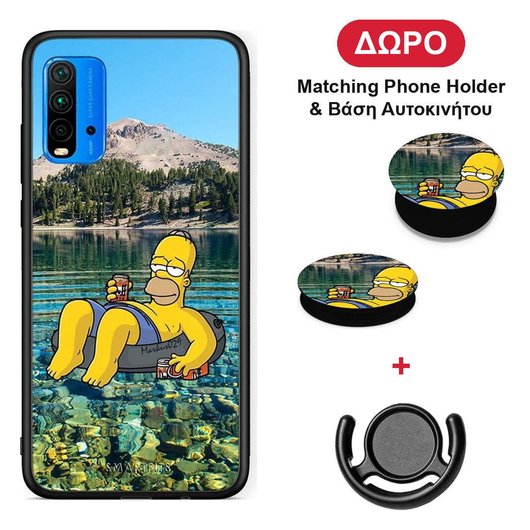 Summer Happiness - Xiaomi Redmi 9T θήκη + Δώρο Phone Holder & Βάση Αυτοκινήτου