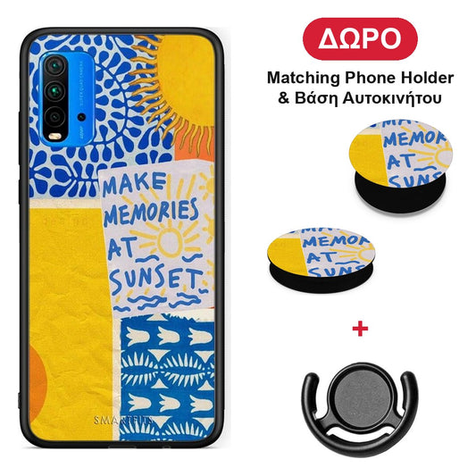 Sunset Memories - Xiaomi Redmi 9T θήκη + Δώρο Phone Holder & Βάση Αυτοκινήτου