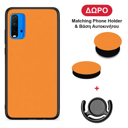 Tangerine Orange - Xiaomi Redmi 9T θήκη + Δώρο Phone Holder & Βάση Αυτοκινήτου