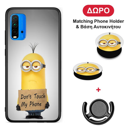 Text Minion - Xiaomi Redmi 9T θήκη + Δώρο Phone Holder & Βάση Αυτοκινήτου