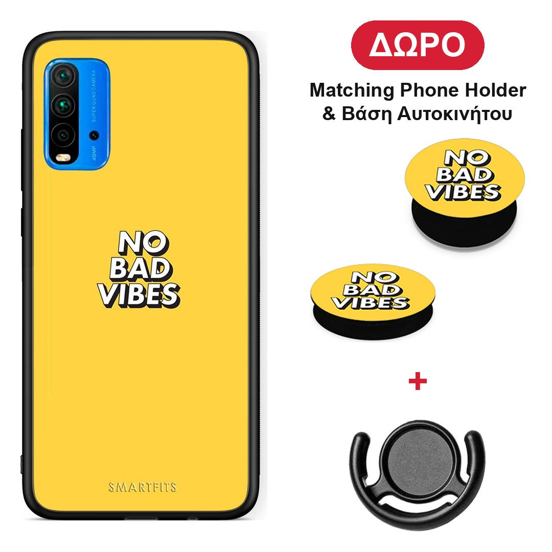 Text Vibes - Xiaomi Redmi 9T θήκη + Δώρο Phone Holder & Βάση Αυτοκινήτου