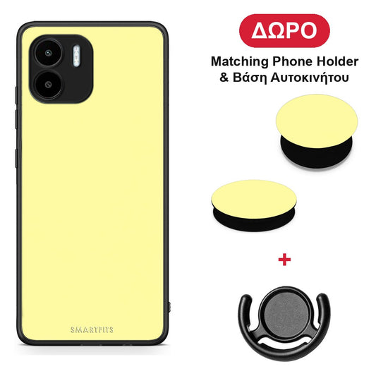 Butter Yellow - Xiaomi Redmi A1 / A2 θήκη + Δώρο Phone Holder & Βάση Αυτοκινήτου