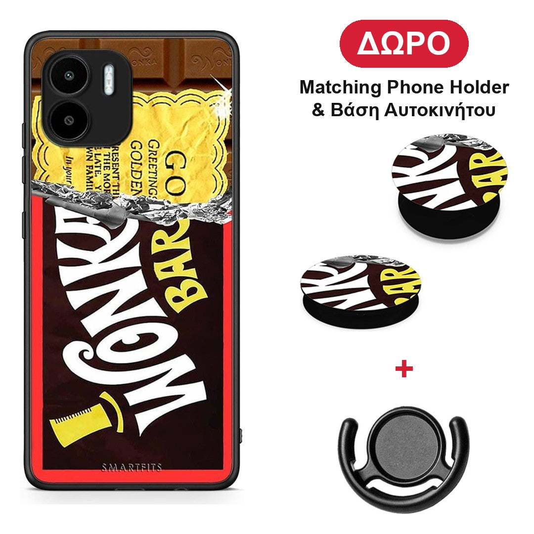 Golden Ticket - Xiaomi Redmi A1 / A2 θήκη + Δώρο Phone Holder & Βάση Αυτοκινήτου
